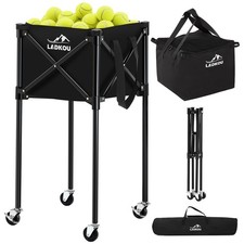 Extra Large Tennis Ball Hopper, Holds 200 Balls, Foldable Tennis Ball Basket ...