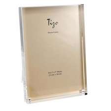 Design Vertical 5x7 Lucite Picture Frame, Durable 1 Inch Thick Clear Lucite M...