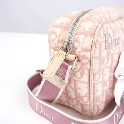 CHRISTIAN DIOR Trotter Logo Girly Pink Shoulder Bag Italy BOL0034