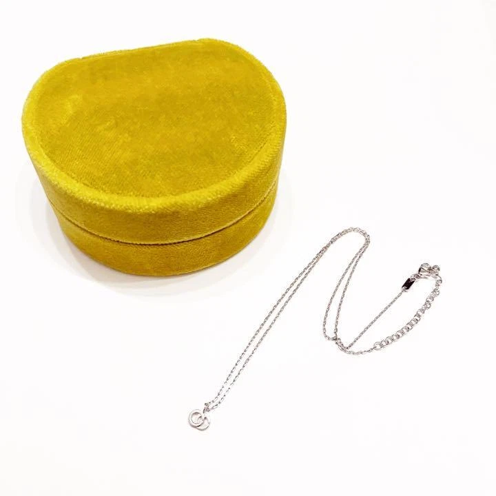 Collier femme homme GUCCI K18 OR BLANC BIJOUX avec étui sac de rangement