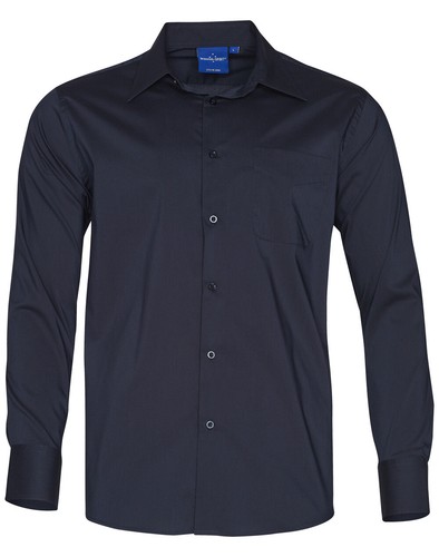 Mens Shirt Size S M L XL 2XL 3XL 4XL 5XL Long Sleeve Poplin Stretch Business - Picture 5 of 9