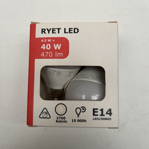 IKEA RYET E14 40W Pack 2 Leuchtmittel (4,5 W = 40W -470 lm)