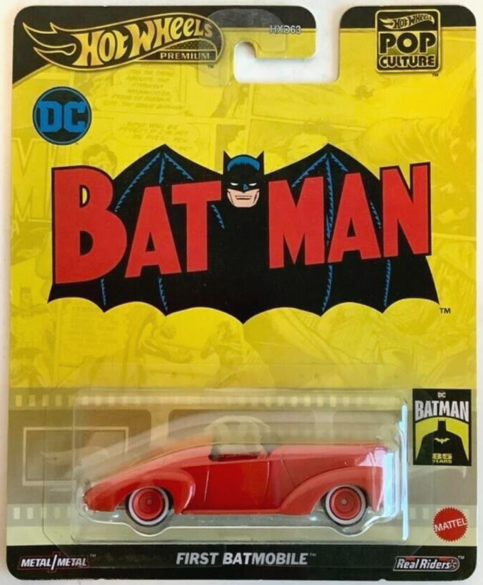 NEW Hot Wheels DC Premium Pop Culture BATMAN FIRST BATMOBILE HVJ40