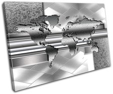 Abstract  World Map Maps Flags SINGLE TOILE murale ART Photo Print