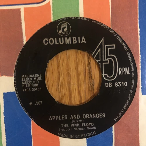 THE PINK FLOYD - APPLES AND ORANGES / PAINT BOX, COLUMBIA DB 8310, 45 RPM, RARE