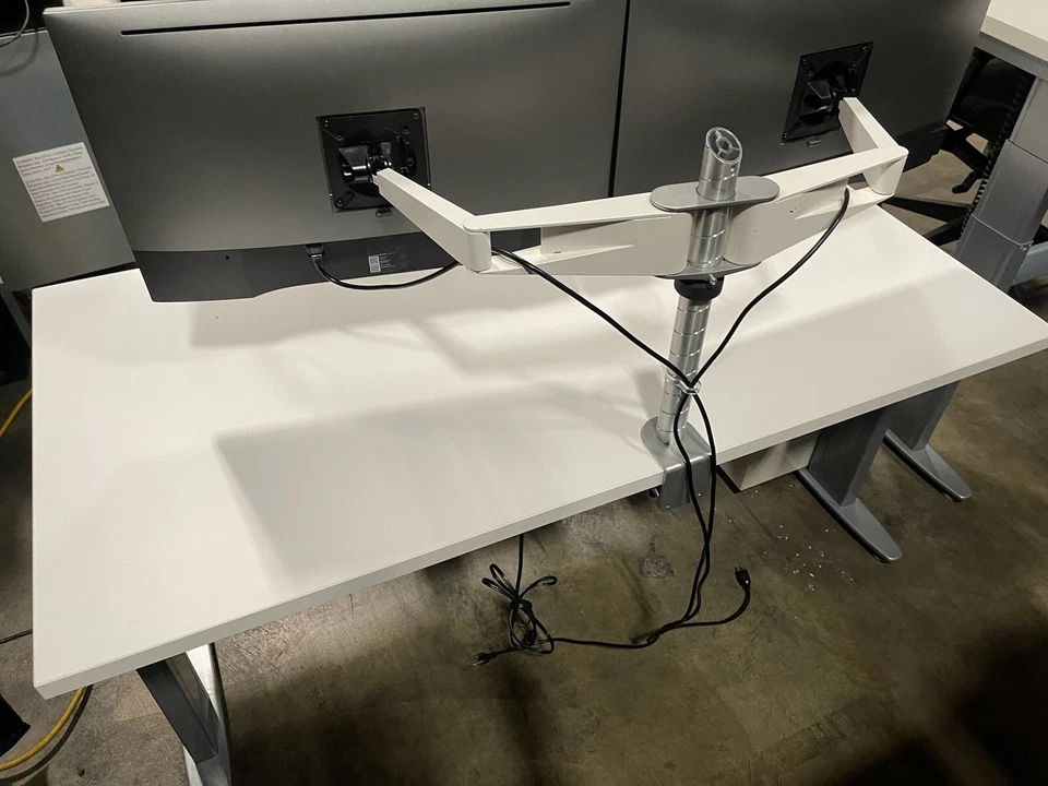 Knoll Sapper Doppelmonitorarm, 24" Mast, tiefe Tischklemme" *gebraucht* - Bild 2 von 4