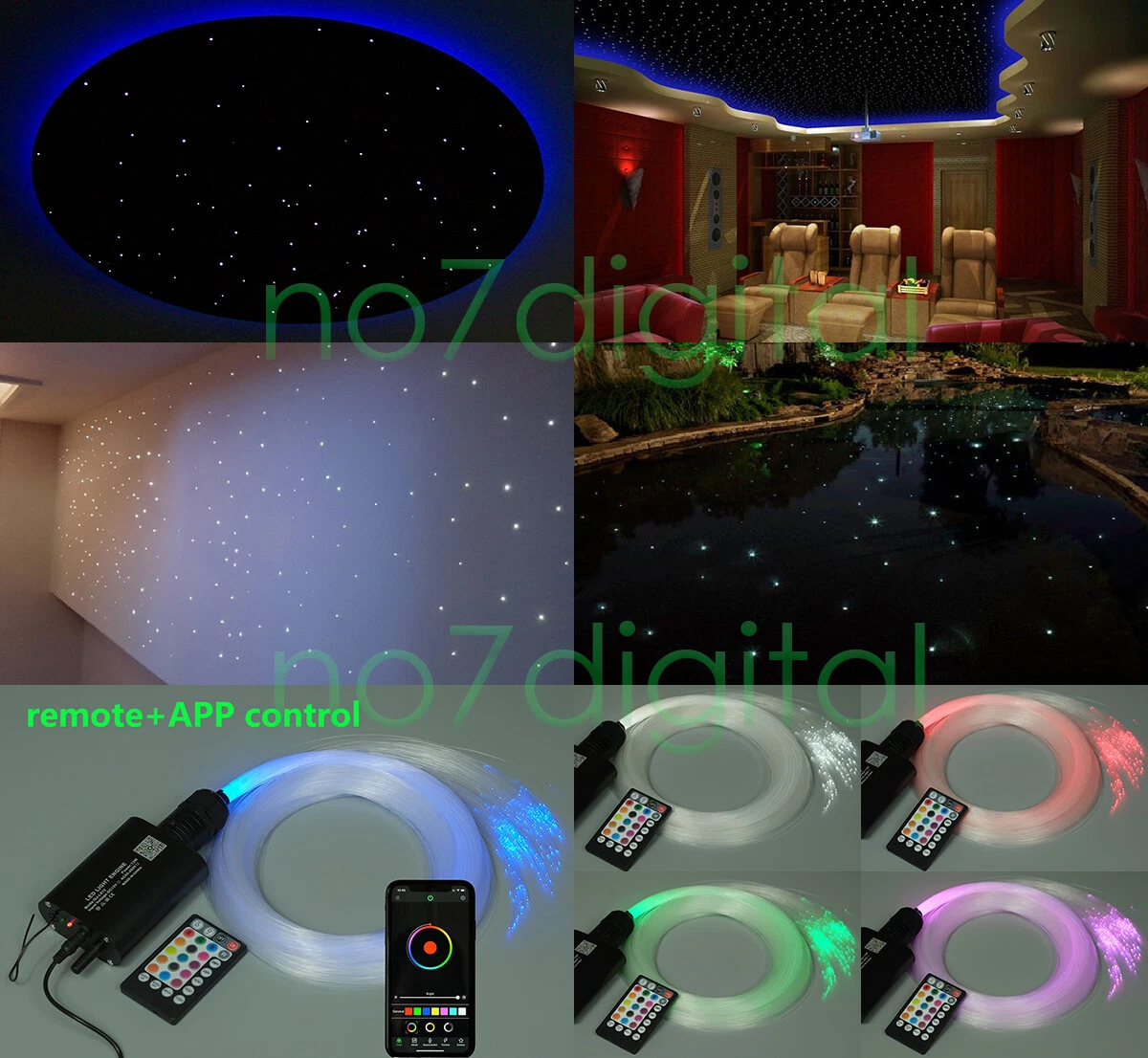 Optical fiber ceiling light cheap kit