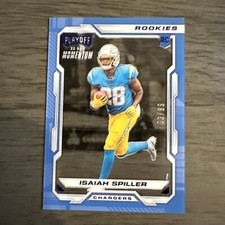 2022 Panini Chronicles -  Isaiah Spiller Playoff Momentum Rookies Blue 03/99