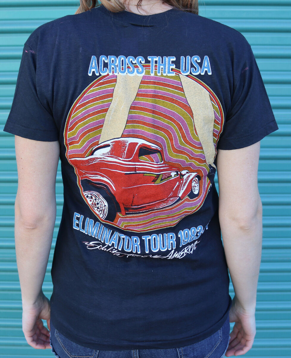 Vintage ZZ Top Eliminator Album US Tour T-Shirt 1983-1984 Vintage ZZ Top Eliminator Album US Tour T-Shirt 1983-1984