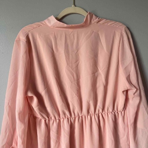 Pink blush Women's flowy peplum style plus size long sleeved blouse 1X nwt - Picture 10 of 10