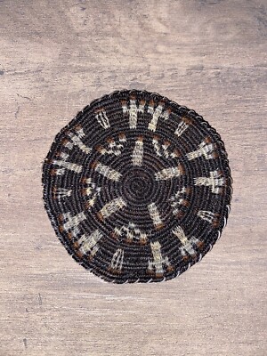 O odham Horsehair Cactus Design Basket