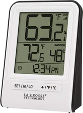 Wireless Indoor/Outdoor Temperature Monitor with Hi/Low Records, Humidity, 12...