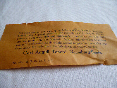 Kaufen Karfort-Inhalator Antiker Inhalator Der Fa August Tancre Originalkarton