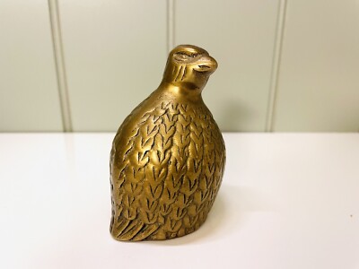 VTG Hollow brass quail/pheasant figurine
