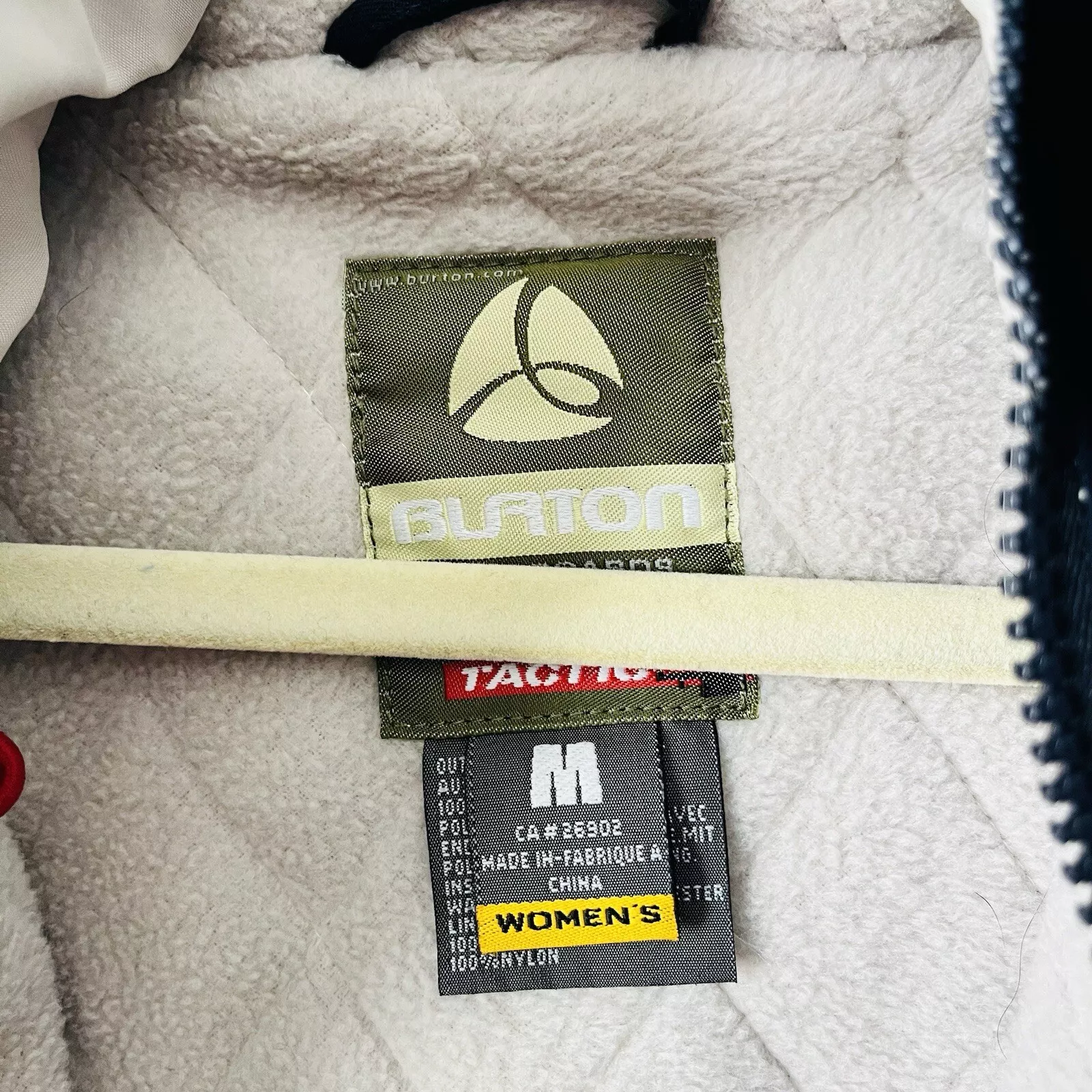burton tactic hooded preowned zipper jacket