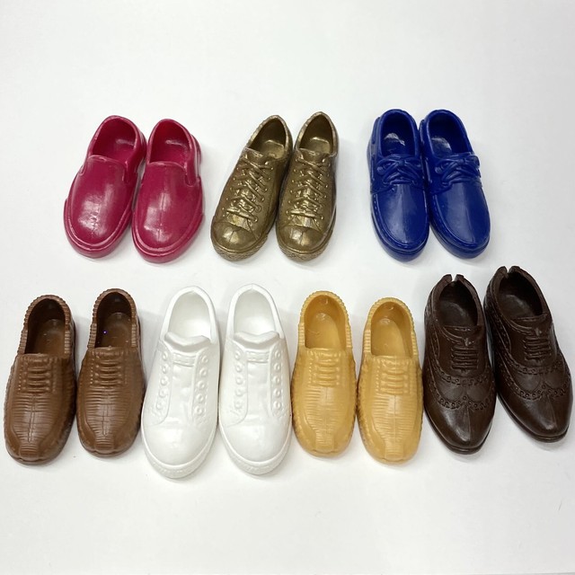 Barbie Ken Doll Dress Shoes Boy Lot Of 7 Pairs Modern Mattel Gold Blue