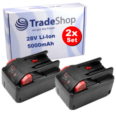 2x Li-Ion Akku 28V 5000mAh Li-Ion Battery für Würth 0700956730 Battery