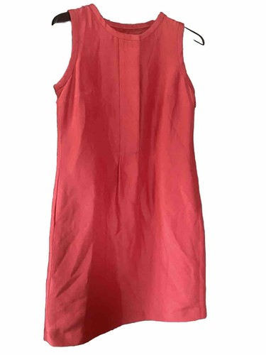 Talbots Women's Button Front Sleeveless Sheath Sun Dress Red Coastal Size 10 - Picture 4 of 10