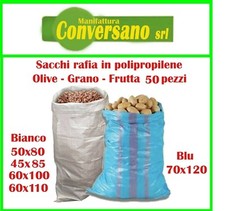 SACCHI RAFIA in polipropilene per Olive – Grano – Frutta 50 pezzi