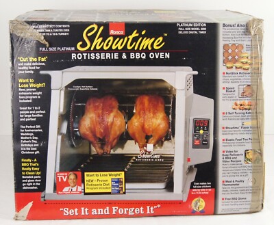 Ronco Showtime Platinum Rotisserie Oven Chicken Turkey Pork Shrimp