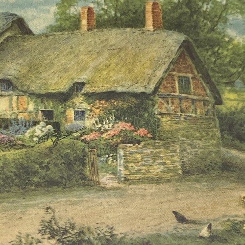 Vintage Framed Prints Ann Hathaway's Cottage and S. Roberts Peaceful Waters - Picture 6 of 11