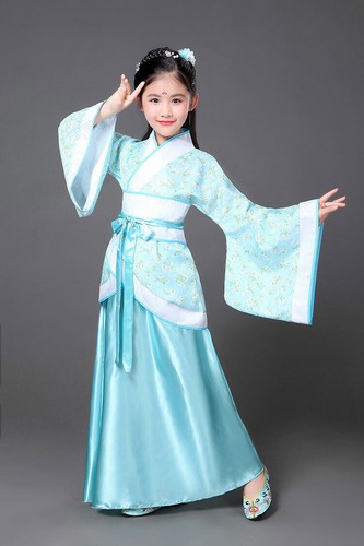 Neu Mädchen chinesisches traditionelles Hanfu Prinzessin Kleid Tang Anzug Tanzkleid Kostüm - Bild 12 von 18