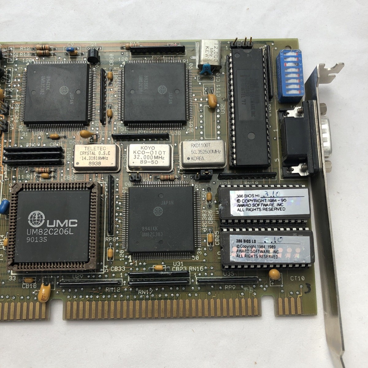 386 DX 25mhz SBC Single Board Computer Card w/ CPU & 4Mb 30