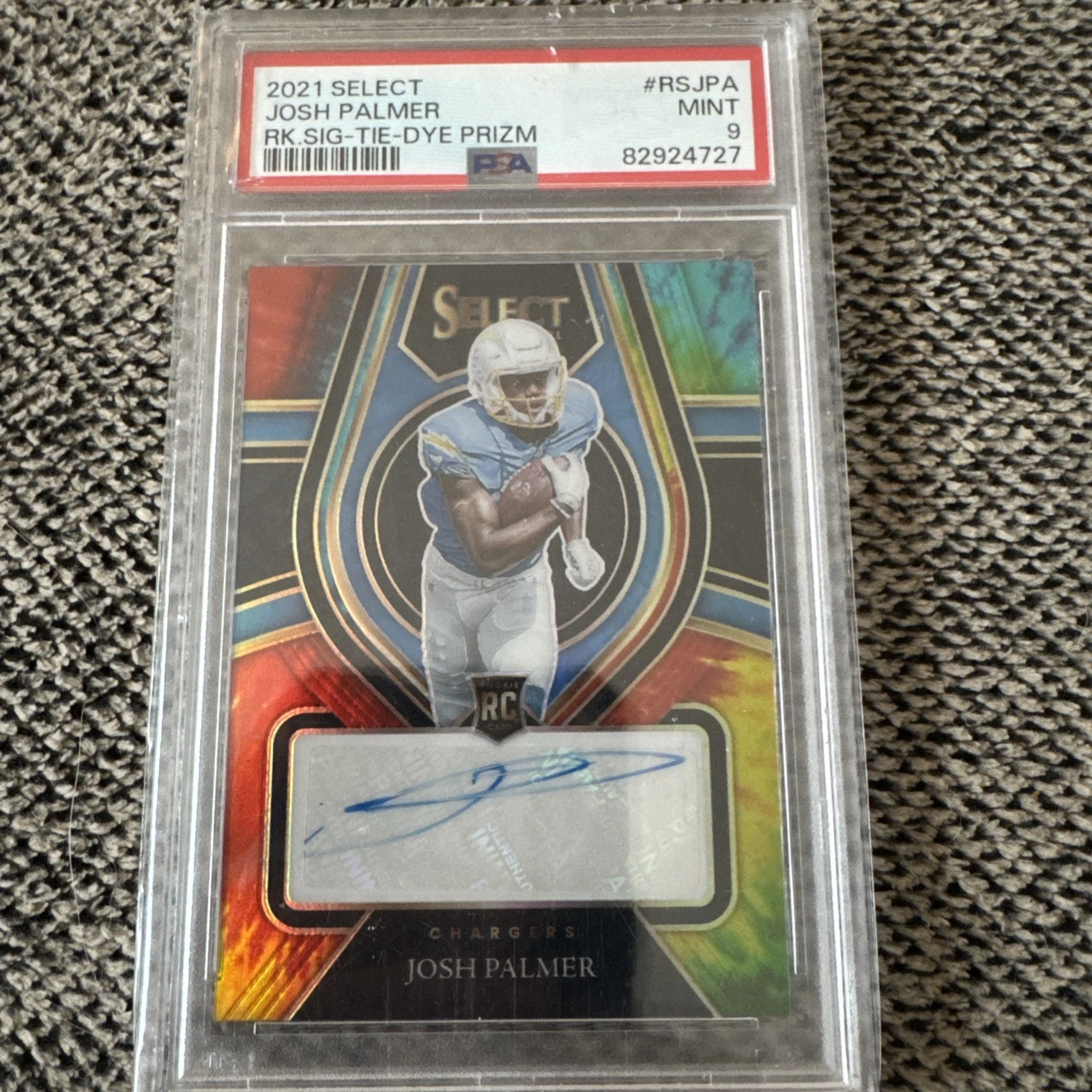 Josh Palmer Panini Select Rookie Signatures #RSJPA Tie Dye