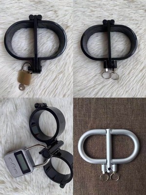 Heavy Duty Metal Handcuffs Ankle Cuffs Neck Collar 3 Styles Lock Bondage