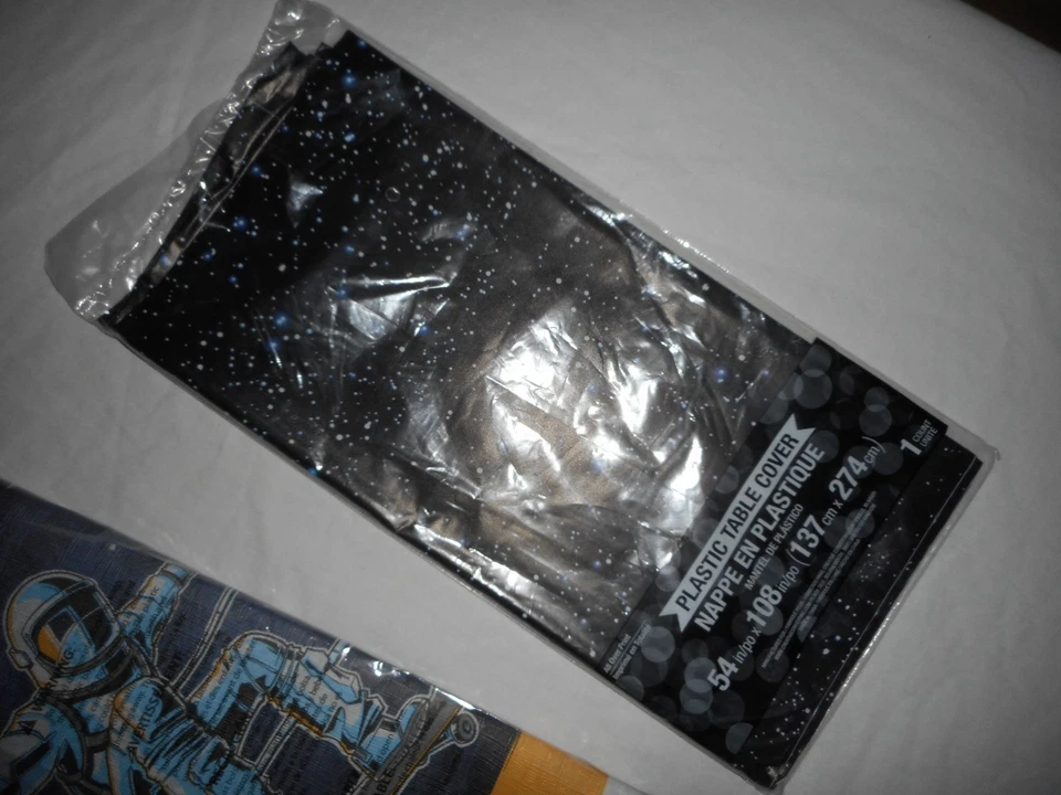 Space Skateboarder Paper Tablecloth Lot of 4 - Size 54" x 102" Space Tableware - Image 4 of 4