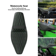 Driver Passenger Seat Green Stitching For Harley 24-2025 Road Street Glide FLTRX