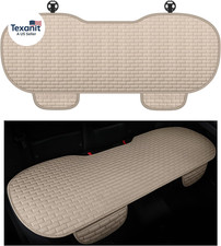Car Back Seat Cover,Non-Slip Breathable Bench Seat Cover with Side Pockets for
