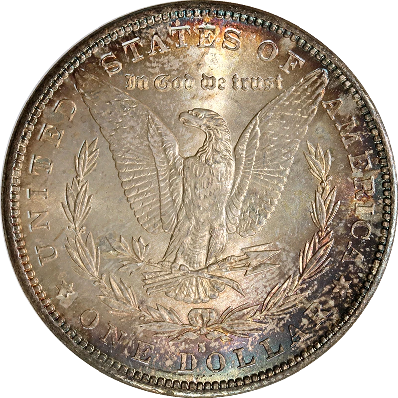 1882-S Morgan Silver Dollar NGC MS66 - Colorful Toning - Image 2 of 4