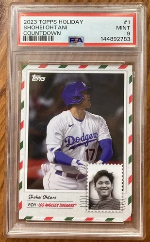 2023 Topps Holiday Countdown #1 Shohei Ohtani PSA 9 MINT Los Angeles Dodgers