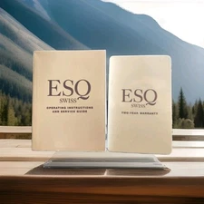 Esq Swiss Watch Operating Instructions Book With Warranty  Card