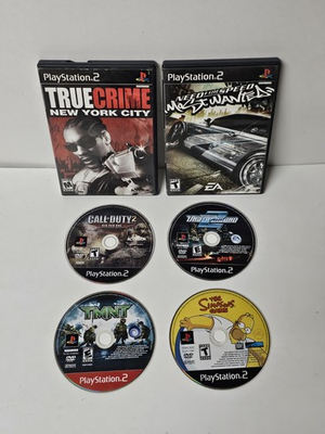 #ad #ad PlayStation 2 Lot of 6 Games Need For Speed True Crime Simpsons $59.99