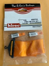 Hitec Transmitter Receiver Crystal Set Orange Channel #3, 27.095MHz    AM