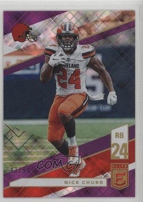 2019 Panini Donruss Elite Purple 43/99 Nick Chubb #97 07rd