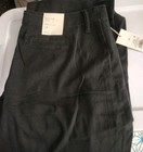 A New Day Wide-Leg High Rise Cropped Pants Button Zip Black Flat Front Sz 18 NWT — photo 2