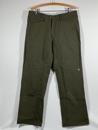 Mountain Hardwear Pants Womens 1 Green Chino Straight Leg Mid Rise Casual - Picture 17 of 23