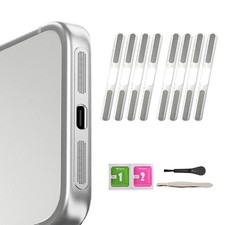 SANHLSKJ for iPhone 17 Pro Max Speaker dust Cover iphone 17 Max, Slivery