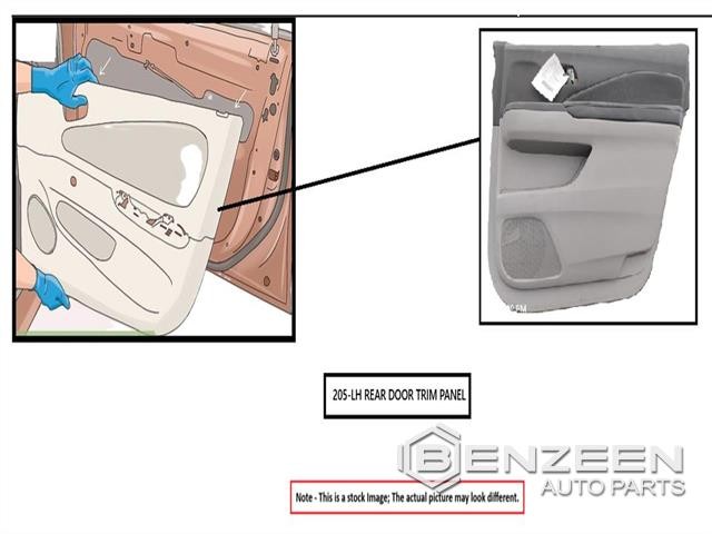 Maserati Ghibli S Q4 2014-2024 Rear Left Door panel Black P/N 670020145