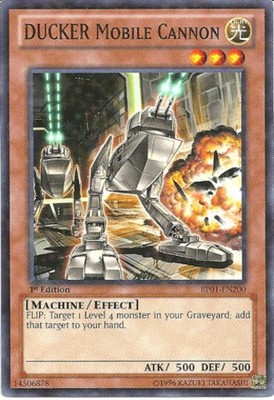 3 x DUCKER Mobile Cannon - BP01-EN200 - Starfoil Rare - 1st Edition Near Mint, E