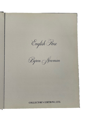 Byron V Newman English Rose Collector s Editions Ltd Hardcover Gift Book Vintage