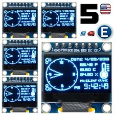 5pcs 0.96  SPI Serial 128X64 OLED LED Display Module 128 64 BLUE SSD1306 Arduino