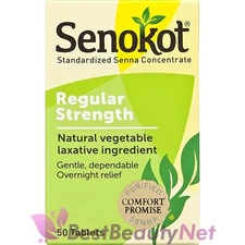 Senokot Regular Strength Laxative 50 Tablets