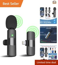 2023 Wireless Lavalier Microphone for iPhone - Mini Clip Mic for Podcasts and...