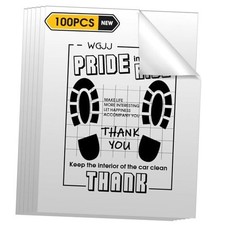 100Pcs Paper Floor Mats for Cars, Disposable White Automotive White 100Pcs