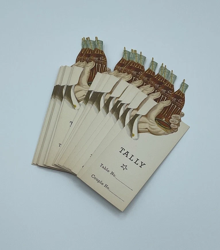 25 DIE CUT Advertising Bridge Tally Cards COKE Coca-Cola Fort Valley GA Georgia - Image 2 of 3