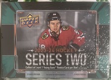 2023-24 NHL HOCKEY UPPER DECK SERIES 2 TRADING CARDS 48 TOTAL CARDS BLASTER BOX